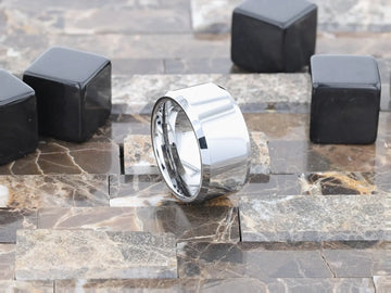 CORINTHIAN Beveled Tungsten Carbide Ring - 4mm - 12mm - Larson Jewelers