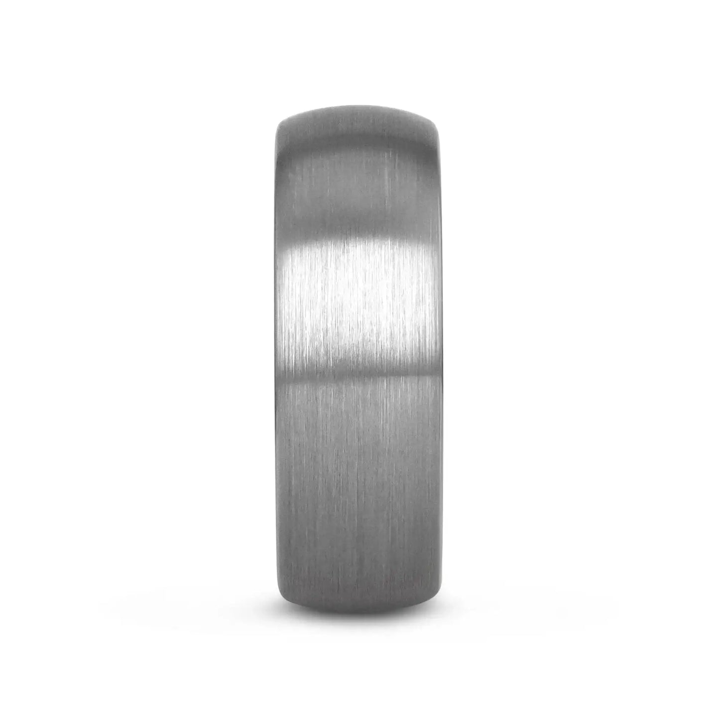CAMERON Domed Brushed Finish Tungsten Carbide Men's Wedding Band with Rose Gold Ion-Plated Interior - 8mm - Larson Jewelers