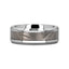 CELESTIAL Flat Tungsten Carbide Ring with Beveled Edges and Meteorite Inlay Thorsten - 8mm