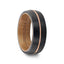 CHORDAL Black Tungsten with Brass Guitar String and Whiskey Barrel Inner Sleeve - 8mm - Larson Jewelers