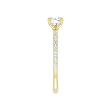 KIARA 18K Yellow Gold Round Lab Grown Diamond Engagement Ring - Larson Jewelers