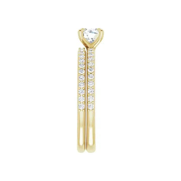 KIARA 18K Yellow Gold Round Lab Grown Diamond Engagement Ring - Larson Jewelers