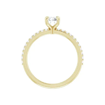 KIARA 18K Yellow Gold Round Lab Grown Diamond Engagement Ring - Larson Jewelers