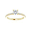 KIARA 18K Yellow Gold Round Lab Grown Diamond Engagement Ring