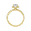 DAYSTAR 14K Yellow Gold Halo Cushion Lab Grown Diamond Engagement Ring