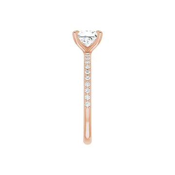 SADIE 14K Rose Gold Square Princess Cut Lab Grown Diamond Engagement Ring - Larson Jewelers