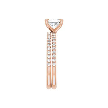 SADIE 14K Rose Gold Square Princess Cut Lab Grown Diamond Engagement Ring - Larson Jewelers
