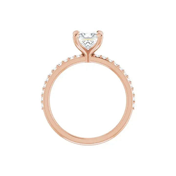 SADIE 14K Rose Gold Square Princess Cut Lab Grown Diamond Engagement Ring - Larson Jewelers