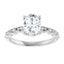 NORA 18K White Gold Oval Lab Grown Diamond Engagement Ring