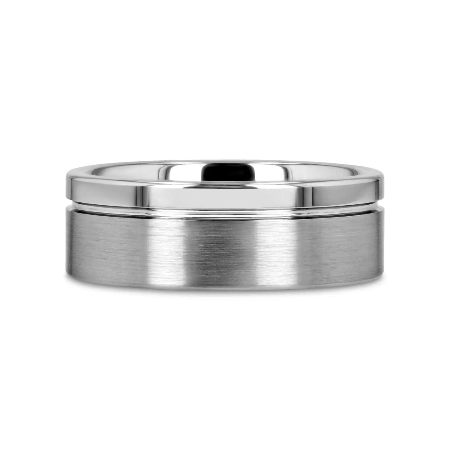 DALLAS Single Offset Groove Tungsten Ring – 8mm - Larson Jewelers