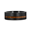 DARING Off-Set Koa Wood Inlaid Black Titanium Men's Wedding Band With Flat Brushed Finish - 8mm