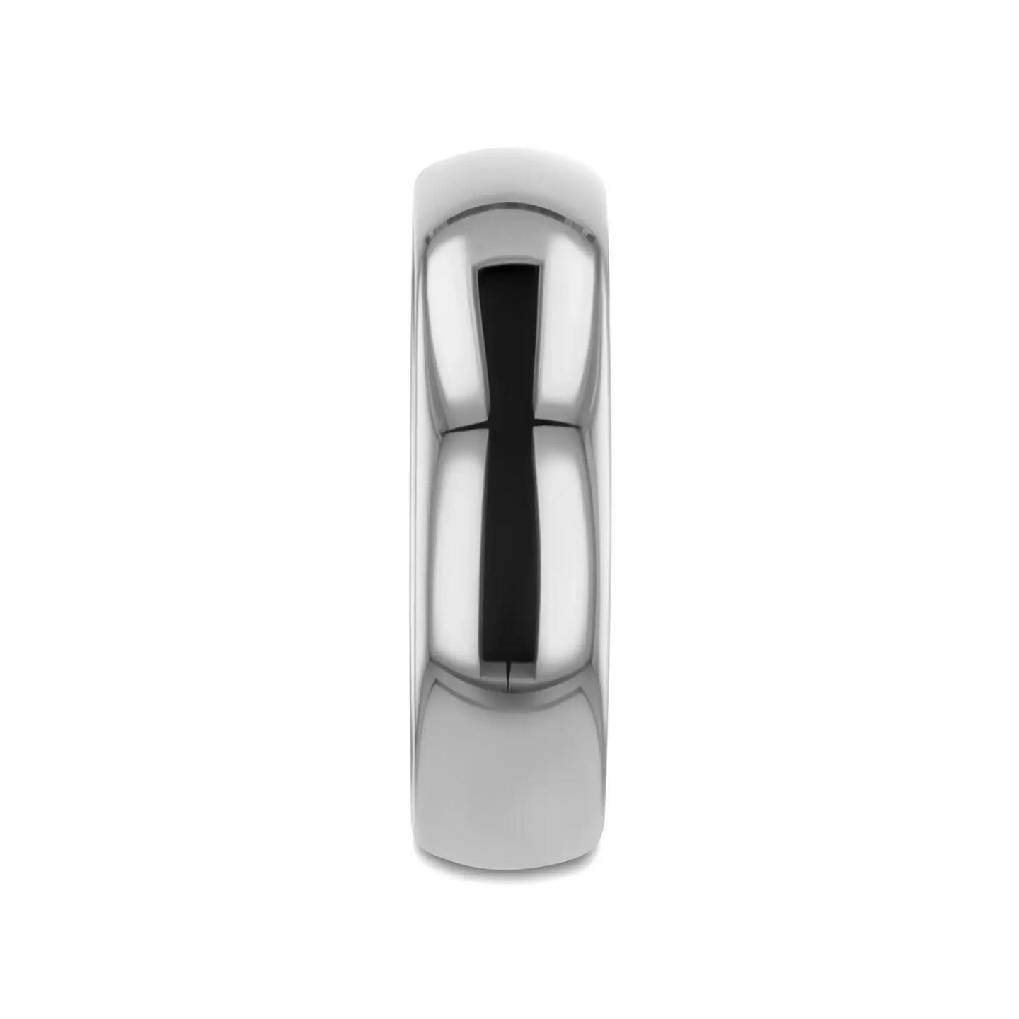 PETERSON Titanium Polished Finish Domed Men’s Wedding Band - 6mm & 8mm - Larson Jewelers