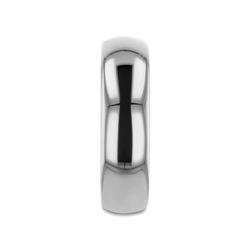 PETERSON Titanium Polished Finish Domed Men’s Wedding Band - 6mm & 8mm - Larson Jewelers