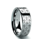 DOTTED CROSSES on Flat Tungsten Carbide Ring