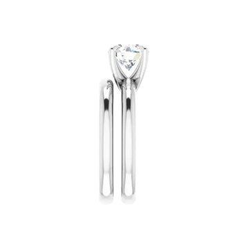 ORLA 18K White Gold Round Lab Grown Diamond Solitare Engagement Ring - Larson Jewelers