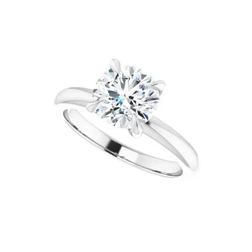 ORLA 18K White Gold Round Lab Grown Diamond Solitare Engagement Ring - Larson Jewelers