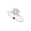 ORLA 18K White Gold Round Lab Grown Diamond Solitare Engagement Ring