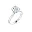 ORLA 18K White Gold Round Lab Grown Diamond Solitare Engagement Ring