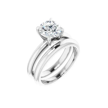 ORLA 18K White Gold Round Lab Grown Diamond Solitare Engagement Ring - Larson Jewelers