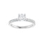 AMELIA 14K White Gold Round Lab Grown Diamond French-Set Engagement Ring