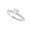 AMELIA 14K White Gold Round Lab Grown Diamond French-Set Engagement Ring