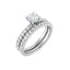 AMELIA 14K White Gold Round Lab Grown Diamond French-Set Engagement Ring