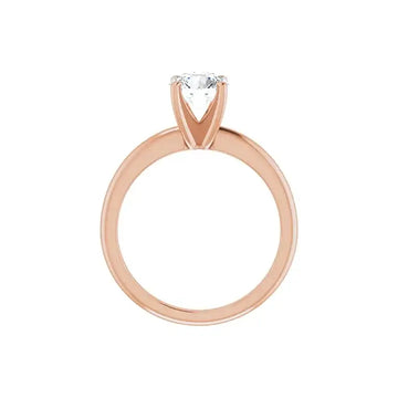HANNAH 14K Rose Gold Round Lab Grown Diamond Solitaire Engagement Ring - Larson Jewelers