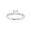 AMELIA 18K White Gold Round Lab Grown Diamond French-Set Engagement Ring