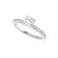 AMELIA 18K White Gold Round Lab Grown Diamond French-Set Engagement Ring