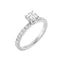 AMELIA 18K White Gold Round Lab Grown Diamond French-Set Engagement Ring