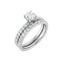 AMELIA 18K White Gold Round Lab Grown Diamond French-Set Engagement Ring