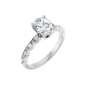 GIANNA Silver Oval Lab Grown Diamond Engagement Ring