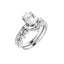 GIANNA Silver Oval Lab Grown Diamond Engagement Ring
