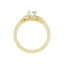 Bague de fiançailles ELOISE en or jaune 14 carats avec diamant rond de laboratoire