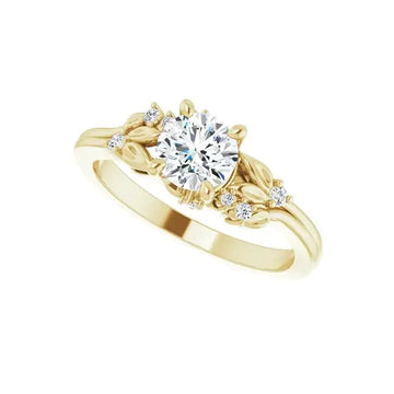 ELOISE 14K Yellow Gold Round Lab Grown Diamond Engagement Ring - Larson Jewelers
