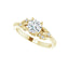 Bague de fiançailles ELOISE en or jaune 14 carats avec diamant rond de laboratoire