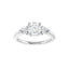 IDALIA Silver Round Lab Grown Diamond Engagement Ring