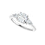 IDALIA Silver Round Lab Grown Diamond Engagement Ring