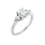 IDALIA Silver Round Lab Grown Diamond Engagement Ring