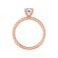 AMELIA 14K Rose Gold Round Lab Grown Diamond French-Set Engagement Ring