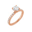 AMELIA 14K Rose Gold Round Lab Grown Diamond French-Set Engagement Ring