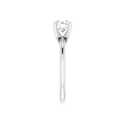 HANNAH 18K White Gold Round Lab Grown Diamond Solitaire Engagement Ring