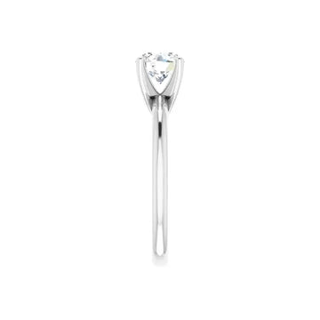 HANNAH 18K White Gold Round Lab Grown Diamond Solitaire Engagement Ring - Larson Jewelers