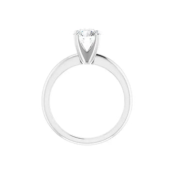HANNAH 18K White Gold Round Lab Grown Diamond Solitaire Engagement Ring - Larson Jewelers