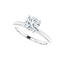 HANNAH 18K White Gold Round Lab Grown Diamond Solitaire Engagement Ring