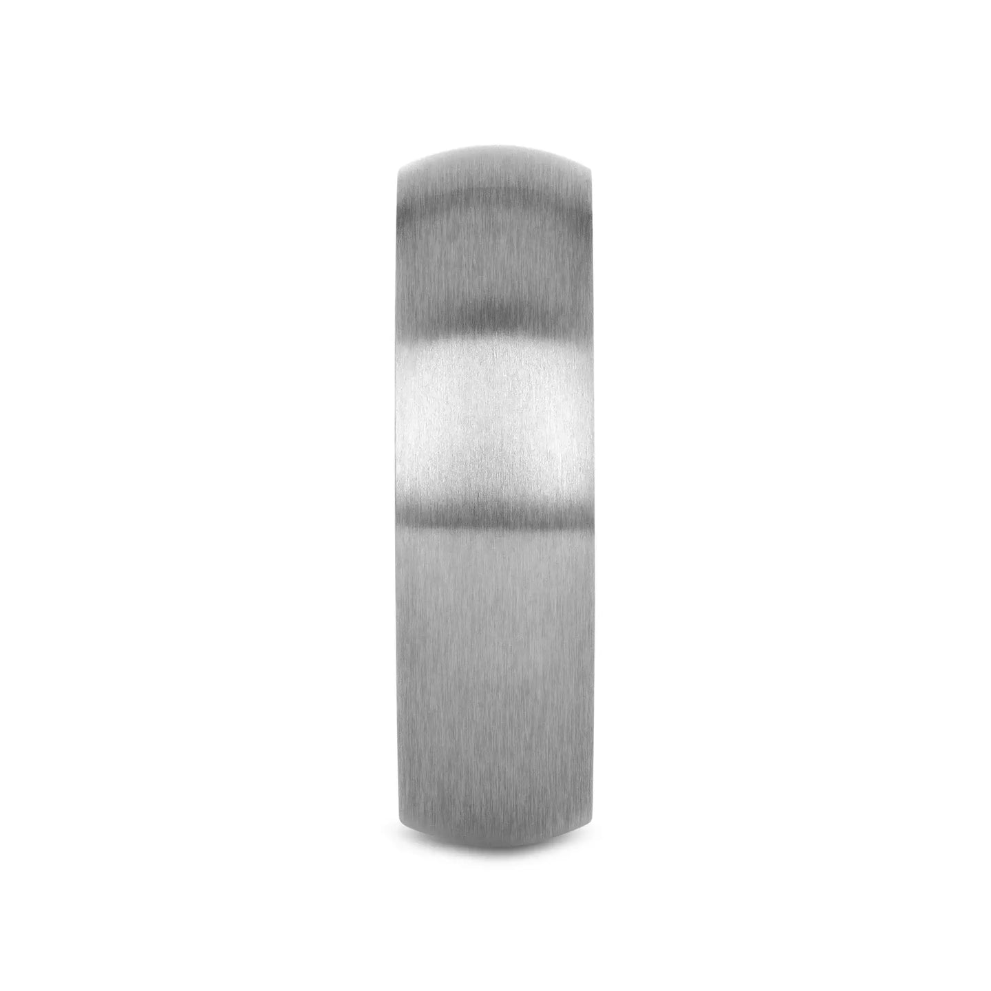 ERIS Men’s Titanium Brushed Domed Wedding Band, Comfort Fit — 6mm or 8mm - Larson Jewelers