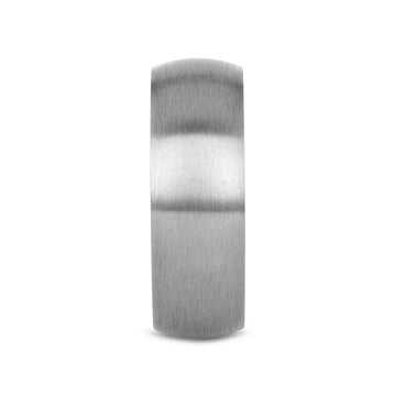 ERIS Men’s Titanium Brushed Domed Wedding Band, Comfort Fit — 6mm or 8mm - Larson Jewelers