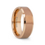 EROS Rose Gold Tungsten Wedding Band for Men with Beveled Edges – 8mm