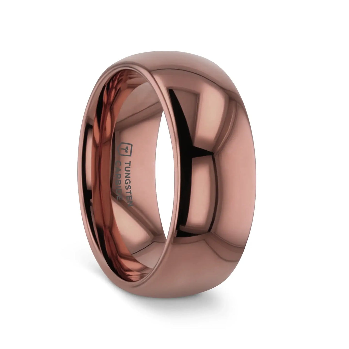 COFFEE Traditional Domed Espresso Tungsten Carbide Wedding Ring - 8mm - Larson Jewelers