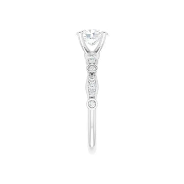 SOLANA 18K White Gold Oval Lab Grown Diamond Engagement Ring - Larson Jewelers